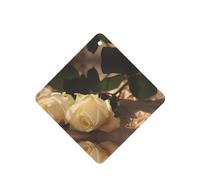 Poezjzw Square Lavender Scent Car Air Fresheners Romantic Roses Pattern 4 Pcs Aromatherapy Tablets For Wardrobe Shoe Cabinet Eliminate