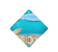Poezjzw Square Lavender Scent Car Air Fresheners Sea Pearl Pattern 4 Pcs Aromatherapy Tablets For Wardrobe Shoe Cabinet Eliminate