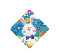 Poezjzw Square Lavender Scent Car Air Fresheners Spring Happy Easter Holiday Pattern 4 Pcs Aromatherapy Tablets For Wardrobe Shoe Cabinet Eliminate