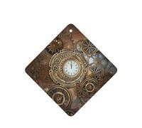 Poezjzw Square Lavender Scent Car Air Fresheners Steampunk Clock Pattern 6 Pcs Aromatherapy Tablets For Wardrobe Shoe Cabinet Eliminate