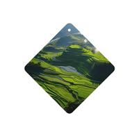 Poezjzw Square Lavender Scent Car Air Fresheners Stepped Fields Pattern 4 Pcs Aromatherapy Tablets For Wardrobe Shoe