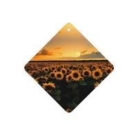 Poezjzw Square Lavender Scent Car Air Fresheners Sunflowers Sea Pattern 4 Pcs Aromatherapy Tablets For Wardrobe Shoe Cabinet Eliminate