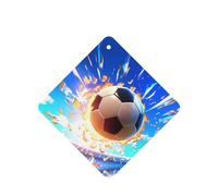 Poezjzw Square Lavender Scent Car Air Fresheners The Flying Soccer Ball Pattern 4 Pcs Aromatherapy Tablets For Wardrobe Shoe
