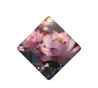 Poezjzw Square Lavender Scent Car Air Fresheners The Lotus In Full Bloom Pattern 4 Pcs Aromatherapy Tablets For Wardrobe Shoe