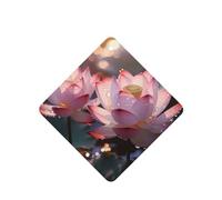 Poezjzw Square Lavender Scent Car Air Fresheners The Lotus In Full Bloom Pattern 6 Pcs Aromatherapy Tablets For Wardrobe Shoe