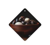 Poezjzw Square Lavender Scent Car Air Fresheners Thousand-Year Egg Pattern 6 Pcs Aromatherapy Tablets For Wardrobe Shoe