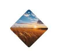 Poezjzw Square Lavender Scent Car Air Fresheners Wheat Wave Pattern 4 Pcs Aromatherapy Tablets For Wardrobe Shoe