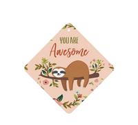 Poezjzw Square Lavender Scent Car Air Fresheners You Are Awesome Sloth Pattern 4 Pcs Aromatherapy Tablets For Wardrobe Shoe Cabinet Eliminate