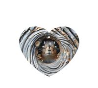 Poezjzw Squirrel Looking Pattern Car Air Fresheners 6 Pcs Heart Shape Hanging Aromatherapy Tablets Scented Fresheners For Bedroom Closet Shoe