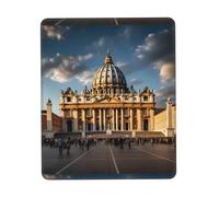 POEZJZW St Peter's Basilica Pattern Mouse Pad, Portable Office Non-Slip Rubber Base Wireless Mouse Pad for Office Laptop Computer Pc 10 X 12 Inch