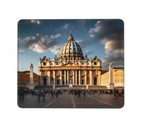 POEZJZW St Peter's Basilica Pattern Mouse Pad, Portable Office Non-Slip Rubber Base Wireless Mouse Pad for Office Laptop Computer Pc 8.3 X 10.3 in