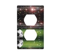 Poezjzw Stadium Football Arena Sports Pattern Light Switch Cover Outlet Cover Duplex Outlet Decorative Wall Plate Decorative Wall Plate Size 4.5x2.76 Inch