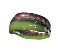 Poezjzw Stadium Football Arena Sports Pattern Sports Headband Suitable For Running Yoga Elasticated Moisture Wicking Hairband