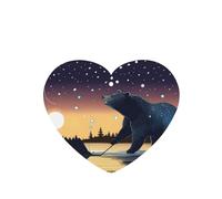 Poezjzw Star Fishing Bear Pattern Car Air Fresheners 6 Pcs Heart Shape Hanging Aromatherapy Tablets Scented Fresheners For Bedroom Closet Shoe