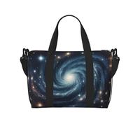 Poezjzw Starry Night Swirl Travel Duffle Bag Weekender Carry On Tote Bags For Women Hospital Bags For Labor And Delivery Overnight Luggage Bag, Black, One Size