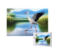 Poezjzw Storks In The Water Adult Classic Jigsaw 1000 Pieces Wooden Puzzle Modern Home Decor Intellectual Game 75x50cm