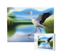 Poezjzw Storks In The Water Adult Classic Jigsaw 500 Pieces Wooden Puzzle Modern Home Decor Intellectual Game 52 X 38 Cm