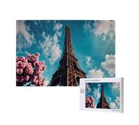 Poezjzw Stylish Tower Adult Classic Jigsaw 1000 Pieces Wooden Puzzle Modern Home Decor Intellectual Game 75x50cm