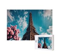 Poezjzw Stylish Tower Adult Classic Jigsaw 300 Pieces Wooden Puzzle Modern Home Decor Intellectual Game 40 X 28 Cm