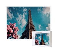 Poezjzw Stylish Tower Adult Classic Jigsaw 500 Pieces Wooden Puzzle Modern Home Decor Intellectual Game 52 X 38 Cm