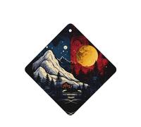 Poezjzw Sun And Moon Coexisting Pattern Car Air Fresheners 6 Pcs Square Hanging Aromatherapy Tablets Scented Fresheners For Bedroom Bathroom