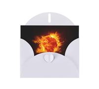 POEZJZW Sun Fireball Pearl Paper Christmas Cards, With White Envelopes, Thank You Cards, Wedding, Valentine'S Day Cards 10-Count