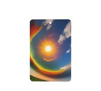 Poezjzw Sun High In The Sky Pattern Car Air Fresheners 4 Pcs Rectangle Hanging Aromatherapy Tablets Scented Fresheners For Bedroom Closet Shoe