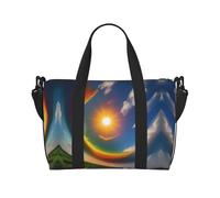 Poezjzw Sun High In The Sky Travel Duffle Bag Weekender Carry On Tote Bags For Women Hospital Bags For Labor And Delivery Overnight Luggage Bag, Black, One Size, Black, One Size