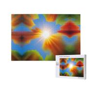 Poezjzw Sun Rays Classic Jigsaw 1000 Pieces Wooden Puzzle Modern Home Decor Intellectual Game 75x50cm