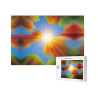 Poezjzw Sun Rays Classic Jigsaw 300 Pieces Wooden Puzzle Modern Home Decor Intellectual Game 28x 40cm