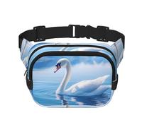 Poezjzw Swan In Lake Travel Waist Bag Suitable For Running, Cycling And Outdoor Adventures, Store Mobile Phones And Credit Cards, Black, One Size, Black, One Size