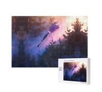 Poezjzw Sweeping On The Fly Puzzles For Adult 300 Pieces Wooden Jigsaw For Family Friend Home Decor Wall Art 15.7 X 11in