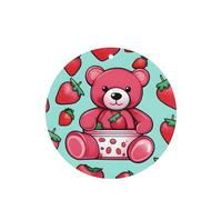 Poezjzw Sweet Strawberry Bea Pattern Car Air Fresheners 4 Pcs Round Shape Hanging Aromatherapy Tablets Scented Fresheners For Bedroom Closet Shoe