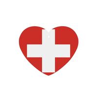 Poezjzw Swiss Flag Pattern Car Air Fresheners 4 Pcs Heart Shape Hanging Aromatherapy Tablets Scented Fresheners For Bedroom Bathroom