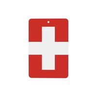 Poezjzw Swiss Flag Pattern Car Air Fresheners 6 Pcs Rectangle Hanging Aromatherapy Tablets Scented Fresheners For Bedroom Bathroom