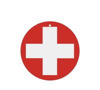 Poezjzw Swiss Flag Pattern Car Air Fresheners 6 Pcs Round Shape Hanging Aromatherapy Tablets Scented Fresheners For Bedroom Bathroom