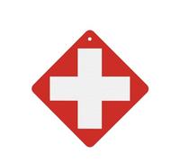 Poezjzw Swiss Flag Pattern Car Air Fresheners 6 Pcs Square Hanging Aromatherapy Tablets Scented Fresheners For Bedroom Bathroom