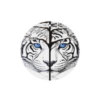 Poezjzw Tall White Tiger Pattern Car Air Fresheners 4 Pcs Round Shape Hanging Aromatherapy Tablets Scented Fresheners For Bedroom Closet Shoe