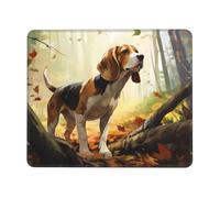 POEZJZW Tame Beagle Pattern Mouse Pad, Portable Office Non-Slip Rubber Base Wireless Mouse Pad for Office Laptop Computer Pc 7.9 X 9.5 in
