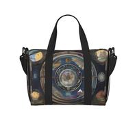Poezjzw Tarot Compass Travel Duffle Bag Weekender Carry On Tote Bags For Women Hospital Bags For Labor And Delivery Overnight Luggage Bag, Black, One Size, Black, One Size