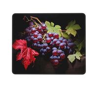 POEZJZW Tempting Grapes Pattern Mouse Pad, Portable Office Non-Slip Rubber Base Wireless Mouse Pad for Office Laptop Computer Pc 7.9 X 9.5 in