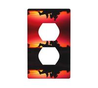 Poezjzw Texas Cowboy Pattern Wall Plateoutlet Cover, Decorative Wall Plate Size 4.5x2.76 in for Residential and Commercial Areas