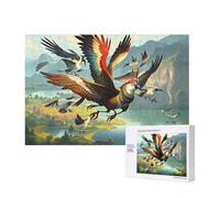 Poezjzw The Birds Are Dancing. Adult Classic Jigsaw 300 Pieces Wooden Puzzle Modern Home Decor Intellectual Game 40 X 28 Cm