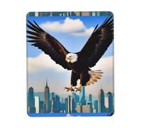 Poezjzw The Eagle with Wings Pattern Mouse Pad Non-Slip Rubber Stitched Edges Waterproof Gaming Mouse Mat for Desk Gaming Work Wireless Mice 7 X 8.6 in