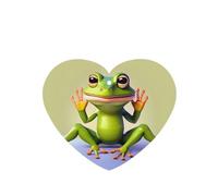 Poezjzw The Funny Frog Doing Yoga Pattern Car Air Fresheners 6 Pcs Heart Shape Hanging Aromatherapy Tablets Scented Fresheners For Bedroom Bathroom