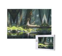 Poezjzw The Girl By The River. Puzzles For Adult 1000 Pieces Wooden Jigsaw For Family Friend Home Decor Wall Art 29.5 X 19.7 In