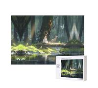 Poezjzw The Girl By The River. Puzzles For Adult 300 Pieces Wooden Jigsaw For Family Friend Home Decor Wall Art 15.7 X 11in