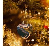 Poezjzw The Great Wall Of China Pattern Christmas Ceramic Pendant Decorations Suitable For Home Shopping Malls And Holiday Celebrations