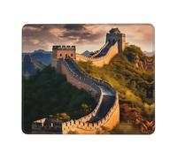 POEZJZW The Great Wall of China Pattern Mouse Pad, Portable Office Non-Slip Rubber Base Wireless Mouse Pad for Office Laptop Computer Pc 7 X 8.6 in