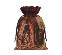 POEZJZW The Man In The Treehouse Drawstring Gift Bag Snack Bag Candy Bag, Perfect For Celebration Christmas Birthdays, Parties Etc